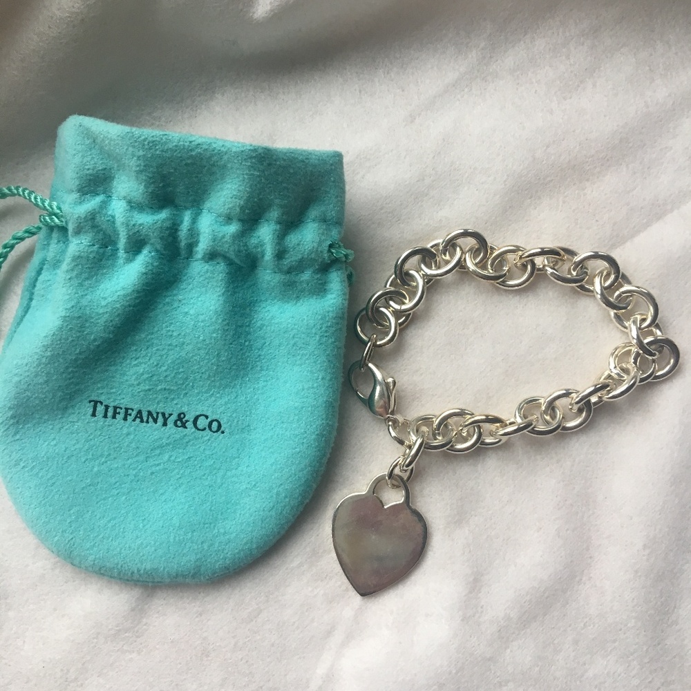 Tiffany Blank Heart Bracelet